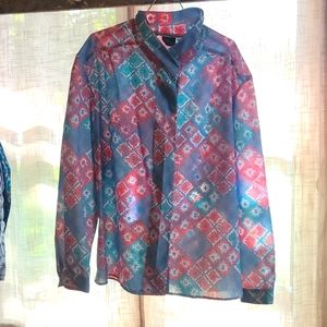 80s limited pyke vintage blouse with unique collar